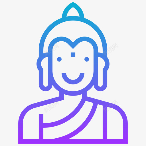 佛陀印度教的神梯度图标svg_新图网 https://ixintu.com 佛陀 印度教的神 梯度