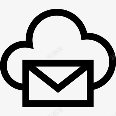 电子邮件电子邮件21直线图标图标