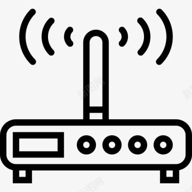 路由器通信99线性图标图标