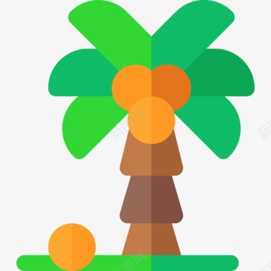 棕榈树巴西嘉年华4平坦图标图标