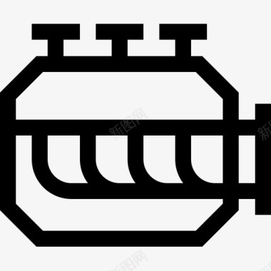 发动机公式3线性图标图标