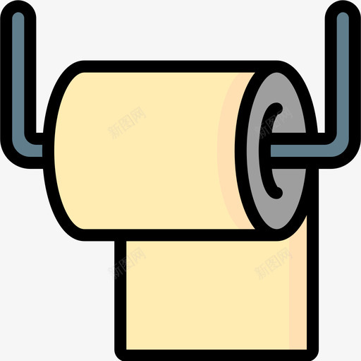 卫生纸卫生纸14线性颜色图标svg_新图网 https://ixintu.com 卫生纸 卫生纸14 线性颜色