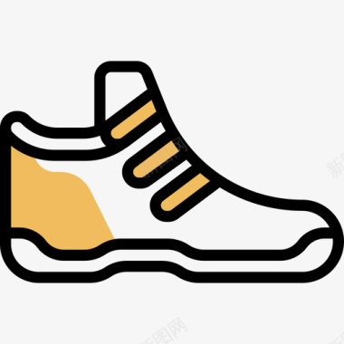 鞋子高尔夫15黄影图标图标