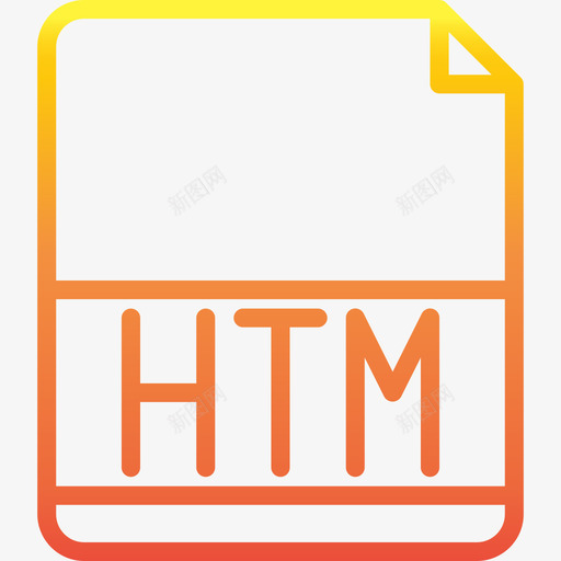 Htm文件扩展名渐变图标svg_新图网 https://ixintu.com Htm 文件扩展名 渐变