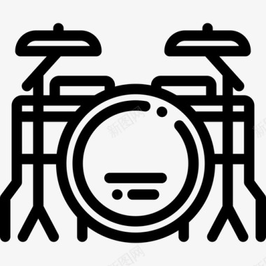 鼓音乐商店2线性图标图标