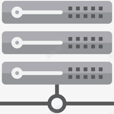 服务器技术50扁平图标图标