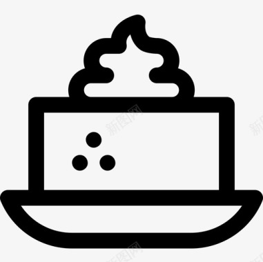 蛋糕甜糖4直线型图标图标