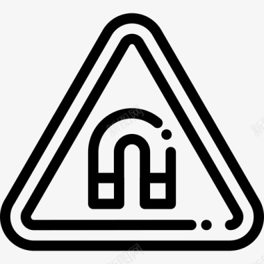 磁铁信号禁止4线性图标图标