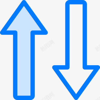 传输箭头11蓝色图标图标
