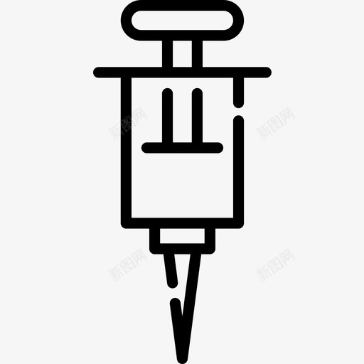 注射器宠物17线性图标svg_新图网 https://ixintu.com 宠物17 注射器 线性