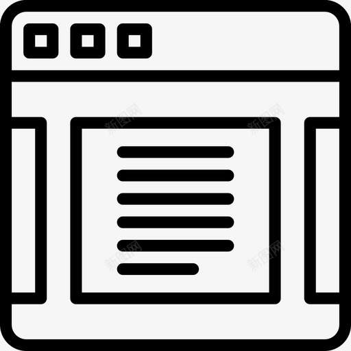 浏览器用户界面33线性图标svg_新图网 https://ixintu.com 浏览器 用户界面33 线性