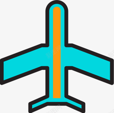 飞机移动功能线颜色图标图标