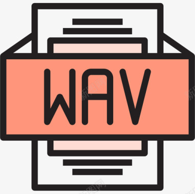 Wav文件类型2线性颜色图标图标