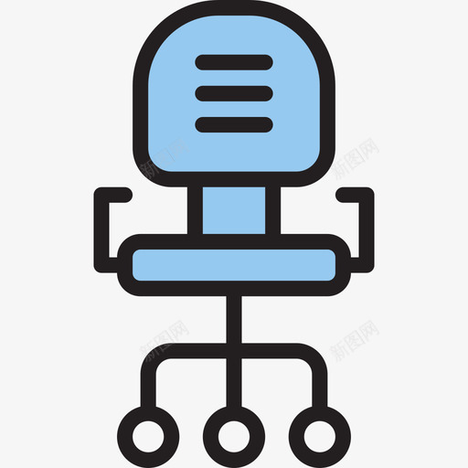 椅子商务和办公室19线性颜色图标svg_新图网 https://ixintu.com 商务和办公室19 椅子 线性颜色
