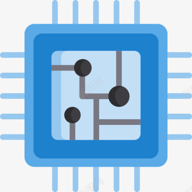 Cpu物联网34扁平图标图标