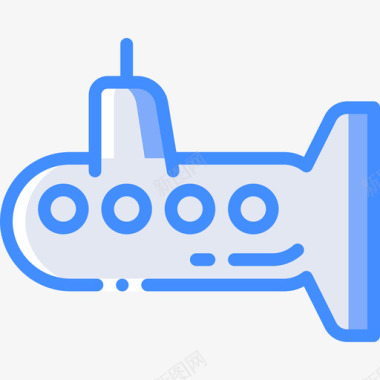 潜艇战争蓝色图标图标