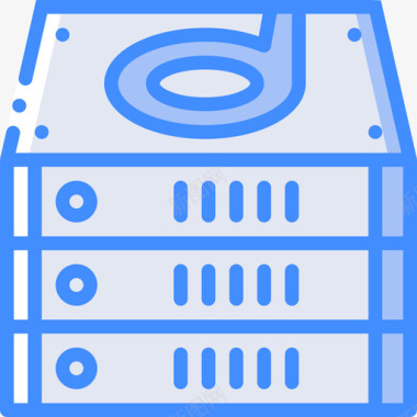服务器pc组件4蓝色图标图标