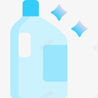 清洁剂33蓝色图标图标