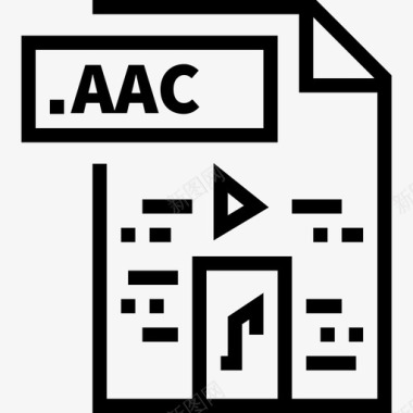 Aac25号文件线性图标图标
