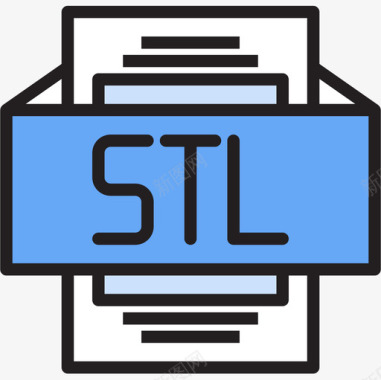 Stl文件类型2线性颜色图标图标
