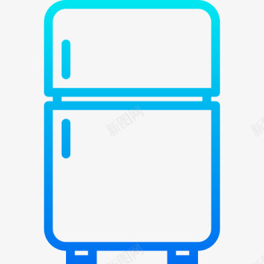 冰箱家具和家用12梯度图标图标