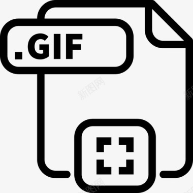 Gif文件25线性图标图标