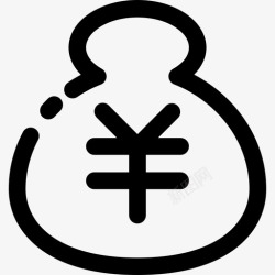 黑白钱袋钱袋金币高清图片