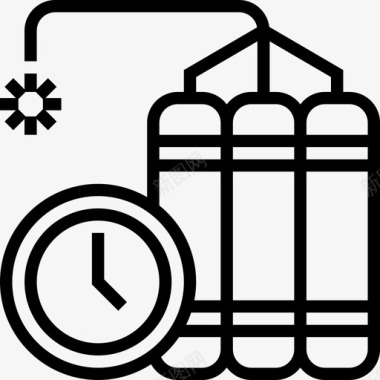 爆炸物军用17直线型图标图标