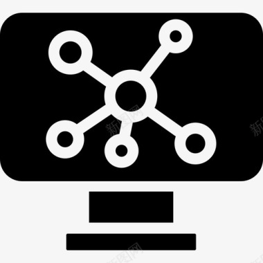 监视器大数据6固态图标图标