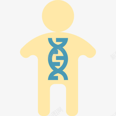 基因组遗传学扁平图标图标