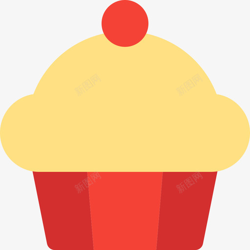 纸杯蛋糕食物60扁平图标svg_新图网 https://ixintu.com 扁平 纸杯蛋糕 食物60