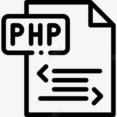 Php网页58线性图标图标