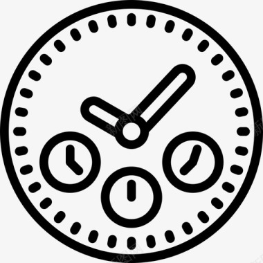 时钟时间管理29线性图标图标