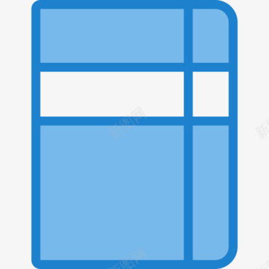 笔记本文具37蓝色图标图标