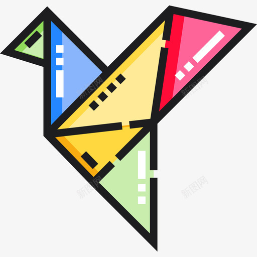 折纸爱好自由时间7线颜色图标svg_新图网 https://ixintu.com 折纸 爱好自由时间7 线颜色