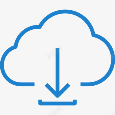 云计算云技术9蓝色图标图标