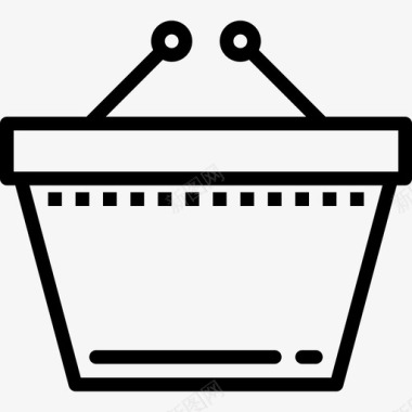 购物篮购物和电子商务3线性图标图标
