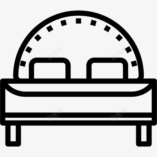 床家具和家居装饰线性图标svg_新图网 https://ixintu.com 家具和家居装饰 床 线性