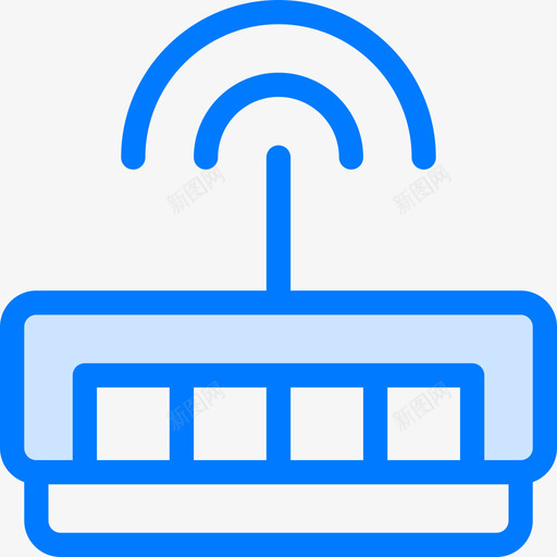 Wifi路由器电脑15蓝色图标svg_新图网 https://ixintu.com Wifi路由器 电脑15 蓝色