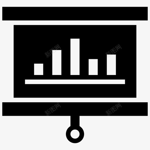 演示板分析条形图图标svg_新图网 https://ixintu.com 业务演示 分析 响应用户界面UI矢量图标 条形图 演示板 统计评估