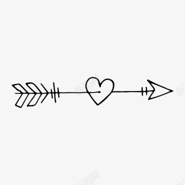 箭与心庆祝爱情图标图标