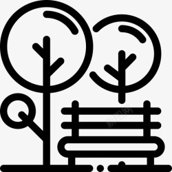 车场环境长凳环境花园图标高清图片