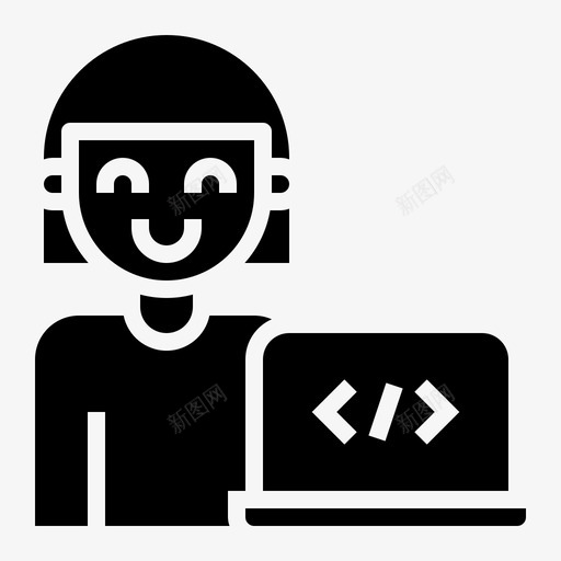 开发编码程序员图标svg_新图网 https://ixintu.com 开发 程序员 编码 软件 软件开发
