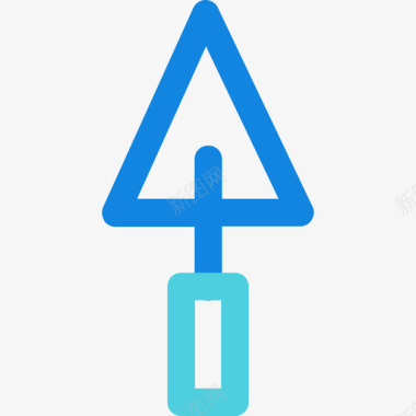 抹子3号工具线蓝色图标图标