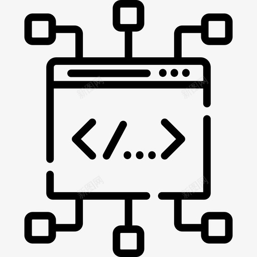 编码web开发22线性图标svg_新图网 https://ixintu.com web开发22 线性 编码