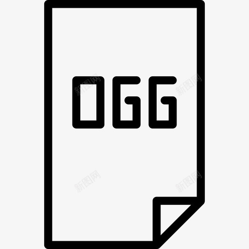 Ogg音乐播放器图标3线性svg_新图网 https://ixintu.com Ogg 线性 音乐播放器图标3