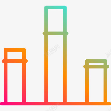图形栏图表和图表13线性梯度图标图标