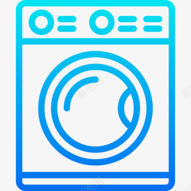 洗衣机家用电器9梯度图标图标