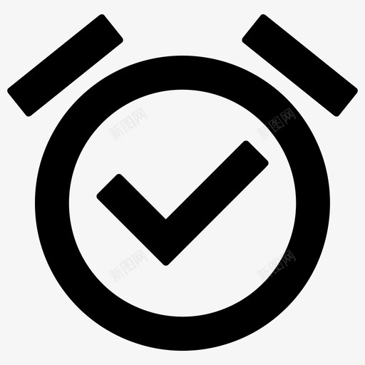 警报开启完成提醒图标svg_新图网 https://ixintu.com 完成 定时器 所有尺寸的基本图标 提醒 警报开启