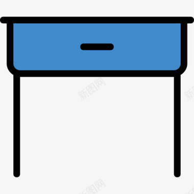 床头柜家具和家居18线性颜色图标图标